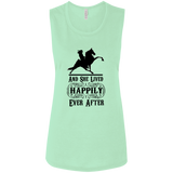 HAPPILY EVER AFTER (TWH Performance) Blk B8803 Ladies' Flowy Muscle Tank