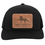 AMERICAN SADDLEBRED ON LEATHER 104C Trucker Snap Back - Patch
