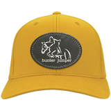 HUNTER JUMPER BLACK LEATHER CP80 Twill Cap - Patch