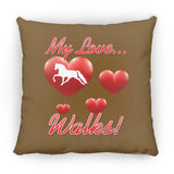 MY LOVE WALKS (Pleasure) ZP18 Large Square Pillow