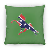 Rebel on the Rail Tennessee Walking Horse Performance ZP14 Small Square Pillow