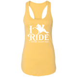 I RIDE A WALKING HORSE B (WHITE) NL1533 Ladies Ideal Racerback Tank