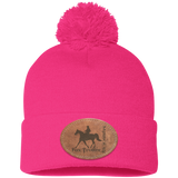 MISSOURI FOX TROTTER ON LEATHER SP15 Pom Pom Knit Cap - Patch