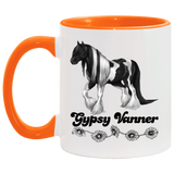 GYPSY VANNER 4HORSE (BLACK LETTERS) AM11OZ 11 oz. Accent Mug