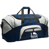 I RIDE AN AMERICAN SADDLEBRED (WHITE) BG99 Colorblock Sport Duffel