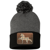 AMERICAN SADDLEBRED LEATHER PATCH (BURBURY) SP15 Pom Pom Knit Cap - Patch