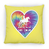 SHE FOUND HER LOVE TWH PLEASURE HEART ZP16 Medium Square Pillow