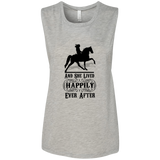 HAPPILY EVER AFTER (TWH Pleasure) Blk B8803 Ladies' Flowy Muscle Tank