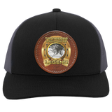 DOUG BARNES (Legends Series) Round Leather Patch 104C Trucker Snap Back - Patch