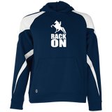 RACK ON RACKING (WHITE ART) 229646 Youth Athletic Colorblock Fleece Hoodie