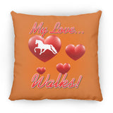 MY LOVE WALKS (Pleasure) ZP16 Medium Square Pillow