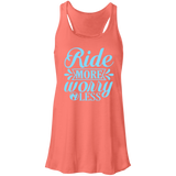 RIDE MORE WORRY LESS B8800 Flowy Racerback Tank
