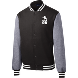 RACK ON RACKING (WHITE ART) ST270 Fleece Letterman Jacket