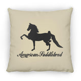 American Saddlebred 2 (black) ZP18 Large Square Pillow
