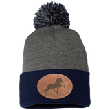 TENNESSEE WALKING HORSE PERFORMANCE LEATHER SP15 Pom Pom Knit Cap - Patch