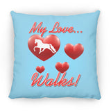 MY LOVE WALKS (Pleasure) ZP16 Medium Square Pillow