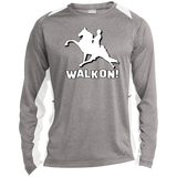 Walk On ST361LS Long Sleeve Heather Colorblock Performance Tee