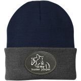 HUNTER JUMPER BLACK LEATHER CP90 Knit Cap - Patch