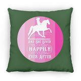 SHE LIVED HAPPILY TWH PLEASURE SHADES OF PINK ZP14 Small Square Pillow