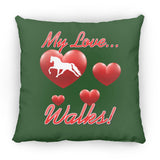 MY LOVE WALKS (Pleasure) ZP16 Medium Square Pillow