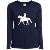 Missouri Fox Trotter LADY FINAL ART WHITE LST353LS Ladies’ Long Sleeve Performance V-Neck Tee
