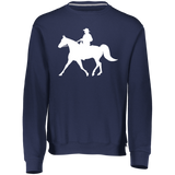 Missouri Fox Trotter WITH MALE RIDER WHITE 698HBM Dri-Power Fleece Crewneck Sweatshirt