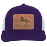 AMERICAN SADDLEBRED ON LEATHER 104C Trucker Snap Back - Patch