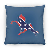 Rebel on the Rail Tennessee Walking Horse Performance ZP18 Large Square Pillow