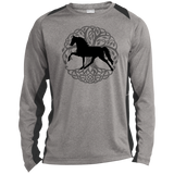 TWH PLEASURE TREE OF LIFE ST361LS Long Sleeve Heather Colorblock Performance Tee