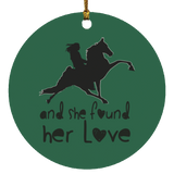 Tennessee Walking Horse  SHE FOUND HER LOVE TWH PERFORMANCE CUTTING BOARD SUBORNC Circle Ornament