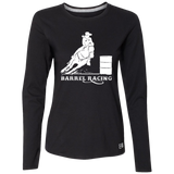 BARREL RACING STYLE 1 (WHITE) 4HORSE 64LTTX Ladies’ Essential Dri-Power Long Sleeve Tee