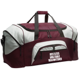 RESTLESS IRRITABLE DISCONTENTED WHT (RECOVERY) BG99 Colorblock Sport Duffel
