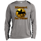 MISSOURI FOX TROTTER 1 ST361LS Long Sleeve Heather Colorblock Performance Tee