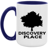 DISCOVERY PLACE LOGO 2023 DESIGN 2 ALL BLACK AM15OZ 15oz. Accent Mug