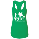 I RIDE A WALKING HORSE B (WHITE) NL1533 Ladies Ideal Racerback Tank