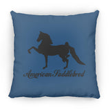 American Saddlebred 2 (black) ZP18 Large Square Pillow
