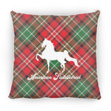 AMERICAN SADDLEBRED PLAID SADDLEBRED CHRISTMAS PILLOWS (THREE SIZES)