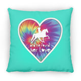 SHE FOUND HER LOVE TWH PLEASURE HEART ZP18 Large Square Pillow
