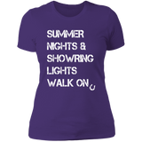 Summer Nights Showring Lights Walk On NL3900 Ladies' Boyfriend T-Shirt