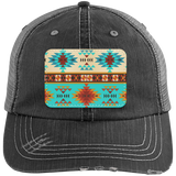 DUTTON RANCH 1 6990 Distressed Unstructured Trucker Cap - Patch