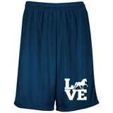 Love (TWH Pleasure) 1844 Moisture-Wicking 9 inch Inseam Mesh Shorts