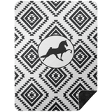 TWH PERFORMANCE BW AZTEC BLANKET BSHL Premium Black Sherpa Blanket 60x80