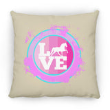TWH PLEASURE BLEACH SPLATTER PINK TEAL ZP18 Large Square Pillow