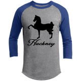 HACKNEY DESIGN 1 (black) 4HORSE T200 3/4 Raglan Sleeve Shirt