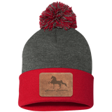AMERICAN SADDLEBRED ON LEATHER SP15 Pom Pom Knit Cap - Patch