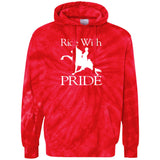 RIDEWITHPRIDEWHITE CD877 Unisex Tie-Dyed Pullover Hoodie