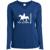 MISSOURI FOX TROTTER (white) 4HORSE LST353LS Ladies’ Long Sleeve Performance V-Neck Tee