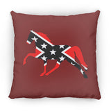 Rebel on the Rail Tennessee Walking Horse Pleasure ZP16 Medium Square Pillow