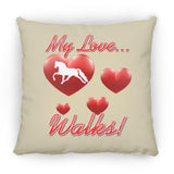 MY LOVE WALKS (Pleasure) ZP16 Medium Square Pillow