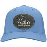 HUNTER JUMPER BLACK LEATHER CP80 Twill Cap - Patch